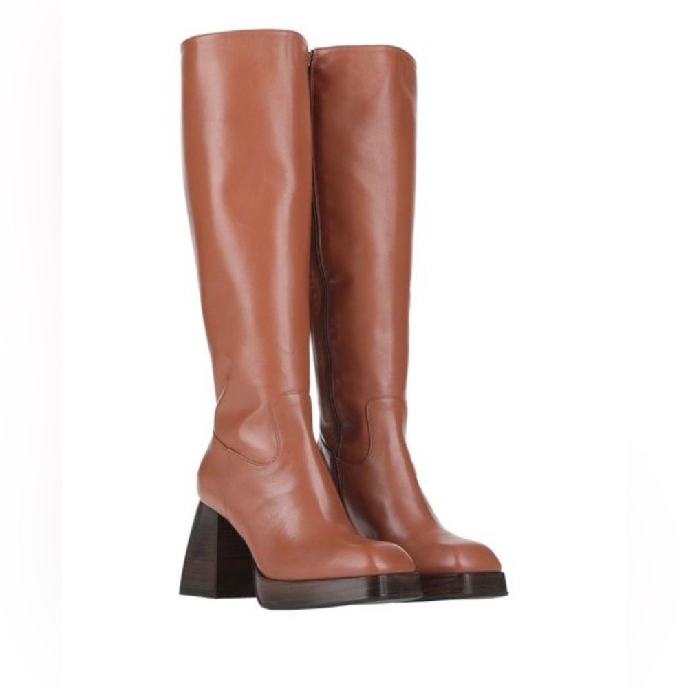 NWB! talian made giampaolo viozzi leather heeled boot size 8